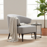 Junction Lounge Armchair Light Grey Fabric - Image 2