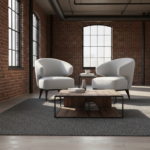 Junction Lounge Armchair Light Grey Fabric - Image 4