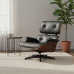 Eames Lounge Chair (A11) Black Leather - Image 2