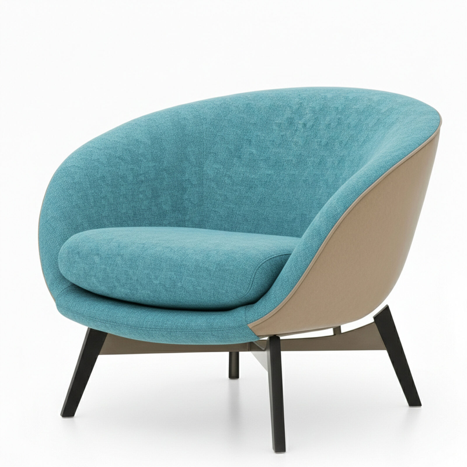 Marshall-Lounge-Chair-Blue-Fabric-A182026F-B Marshall Lounge Chair Fixed Fabric - Fabric Blue Ex Idefab - Image 1