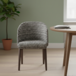 Eason Dining Chair Dark Walnut Fabric - Image 4