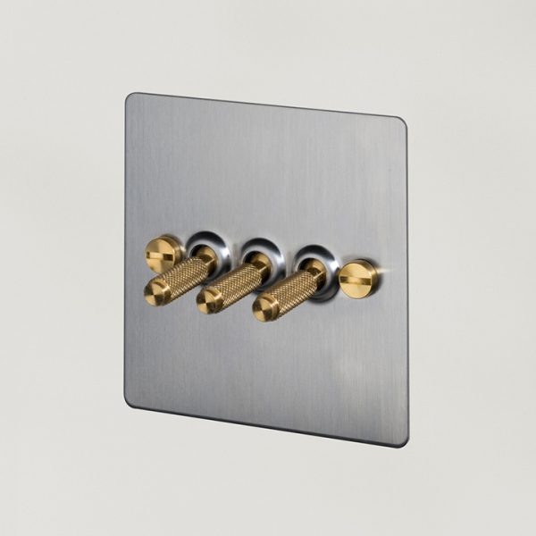 3G Toggle Switch / Steel / Brass