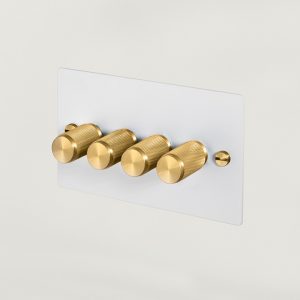 4G Dimmer / White / brass