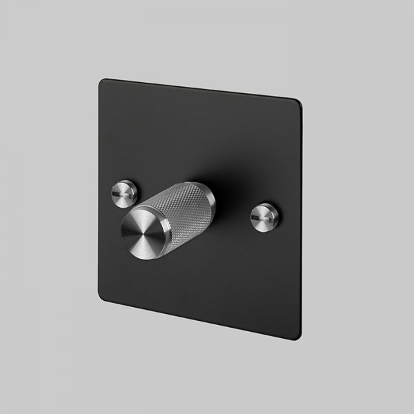 1G Dimmer / Black / Steel