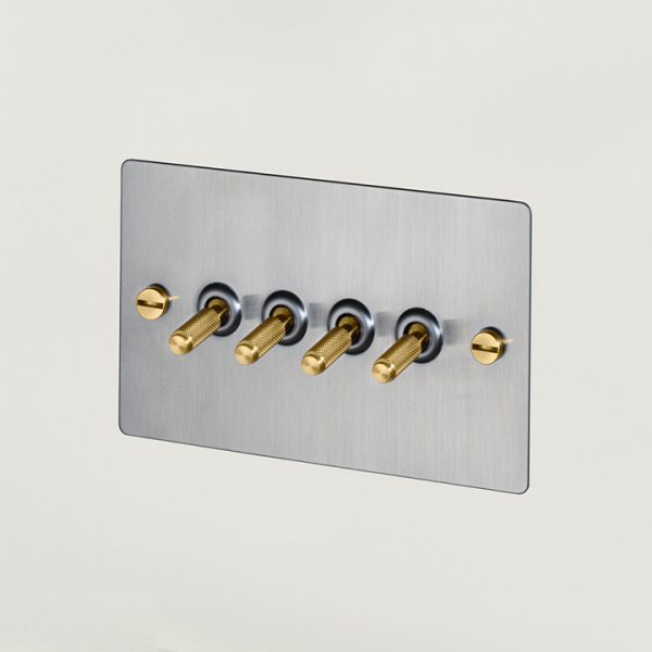 4G Toggle Switch / Steel / Brass
