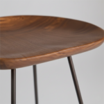 570-H75 Bar Stool Brown Wood - Image 4