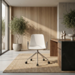 LOLA-04 Office Chair Plastic Khaki Shelle - Image 4
