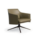 Giove Lounge Chair Microfiber Leather Grey