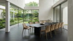 Celsa Dining Chair Metal Leather Brown - Image 2