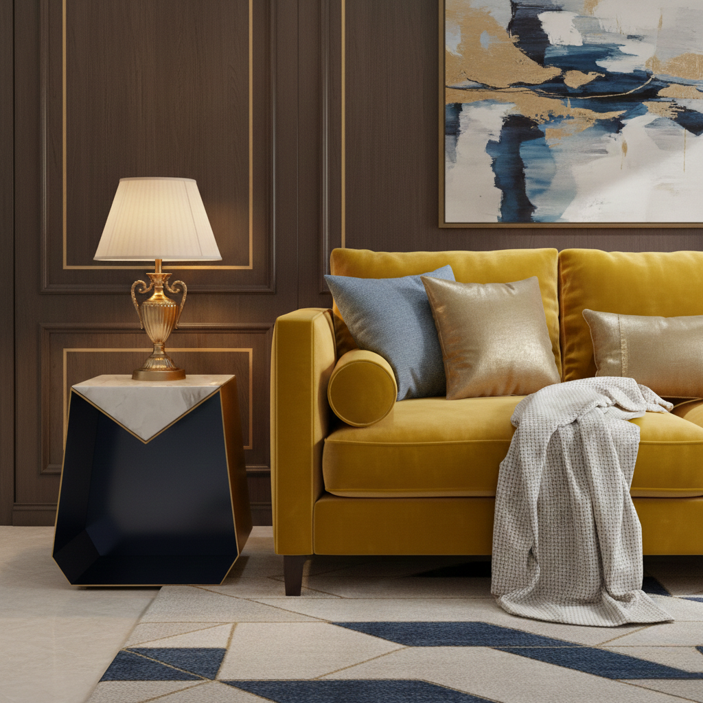 Astro Side Table White Carrara Marble