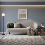 Ashley 3 Seater Sofa Grey Fabric - Image 6