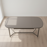 Brondby Desk Grey Bonded Leather - Image 4