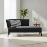 Canon Daybed Left Black Fabric - Image 2