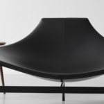 Cleopatra Lounge Chair Black Leather - Image 5