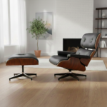 Eames Ottoman (A14) Black Leather - Image 5