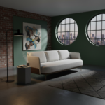 Evanston Sofa 3 Seater Light Grey Fabric - Image 3