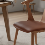 Hueso Dining Chair Walnut Leather - Image 3