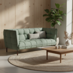 Moscova Sofa - 3 Seater Sofa Sage Green Fabric - Image 2