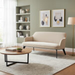 Morrigan 2 Seater Sofa Beige Fabric - Image 7