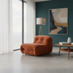 Nube Sofa 1 Seater Sofa Brown Suede - Image 4