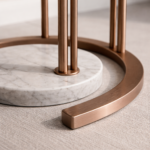 Tanzania Side Table Brown Carybiu Marble - Image 4