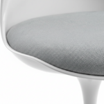Tulip Chair Armless Grey Fabric - Image 4
