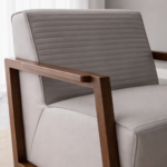 Vireo Lounge Chair Microfiber Leather Ash Wood - Image 5