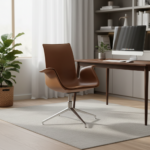 Vitruvio Office Chair H.76 Dark Brown Leather - Image 2