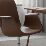 Vitruvio Office Chair H.76 Dark Brown Leather - Image 3