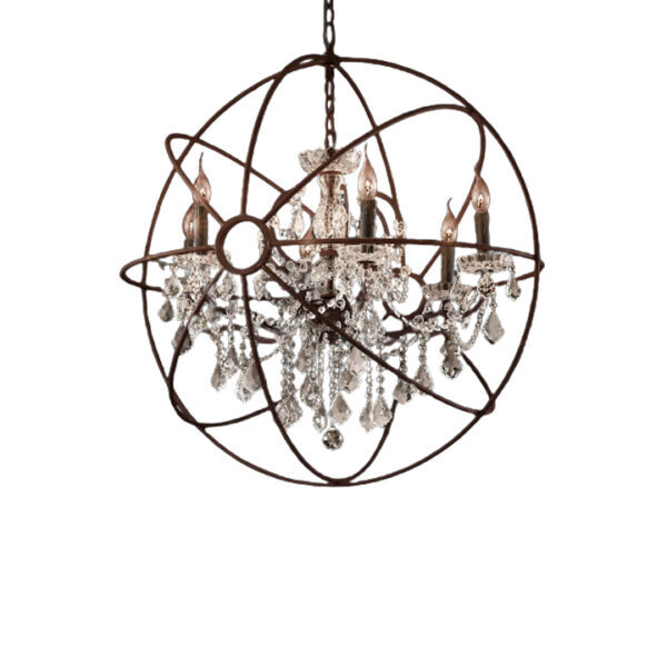 Crystalpila Chandelier Matte Natural Iron