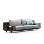 Palma Sectional Sofa Fabric Grey