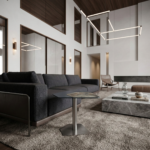 Symetrique Side Table Stainless Ceramic Grey - Image 2