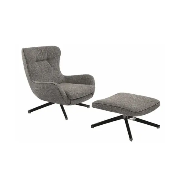 Aldert Lounge Chair Grey Fabric