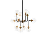 Vermilion Brass + Clear Glass Light - Pendant Lamp