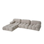 Bianchi Sofa Set Light Grey Microfiber