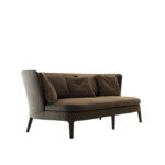 Canon Sofa 3 Seater Sofa Dark Brown Fabric