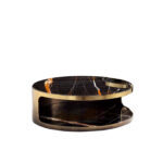 Como Coffee Table Gold Black Lorence Marble