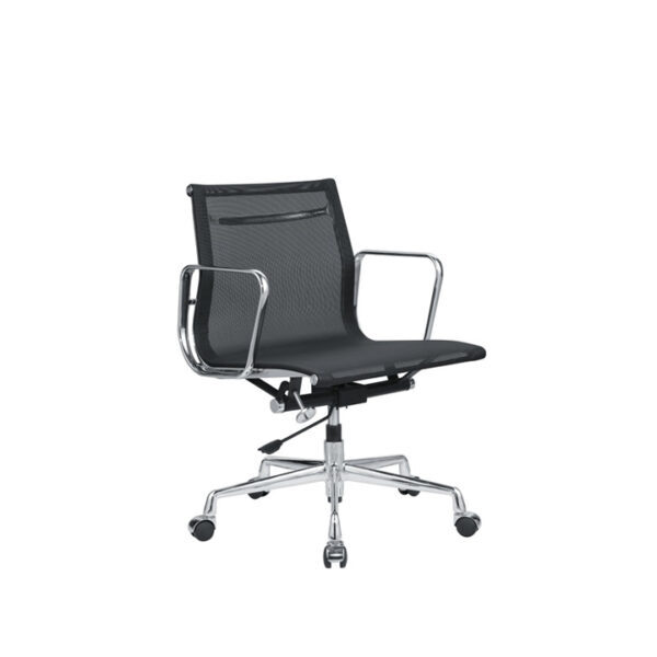 Eames Aluminium Management Mesh Black (With Castor)