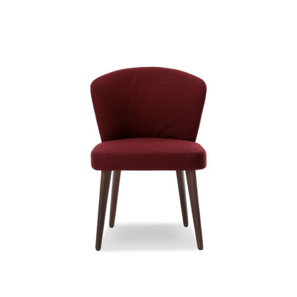 Junction Dining Armless Chair Red Fabric