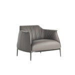 Marcus Lounge Chair Taupe Full Leather