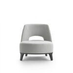 Melrose Lounge Chair Light Grey Fabric