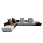 Riverso Sofa D (1 Set) Fabric Brown