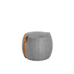 Sarnia Pouf Small Stool Grey Fabric