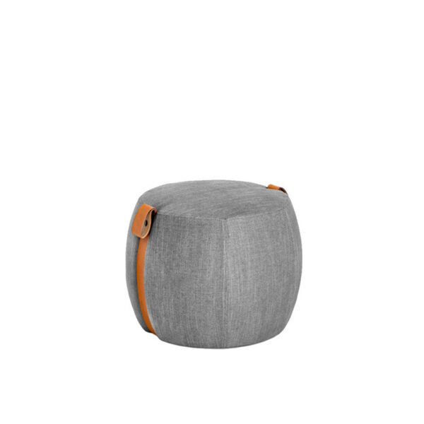 Sarnia Pouf Small Stool Grey Fabric