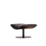 Verity Ottoman Black Italian Leather