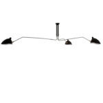 Serge Mouille Three Arm Ceiling Lamp