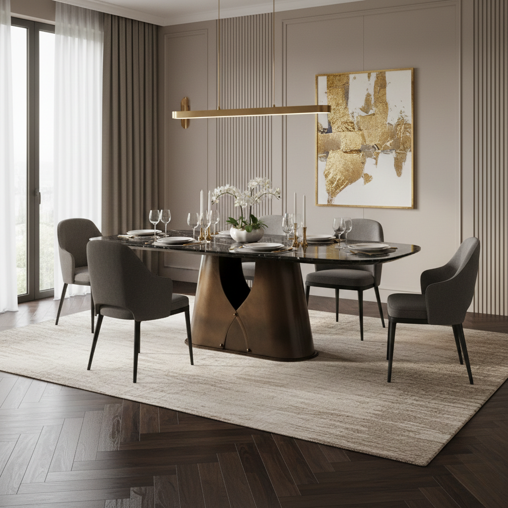 Silhouette-Dining-Table-1-White-Carrara-Marble-A4T387