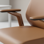 Coups Office Chair Brown Half Leather - Image 4