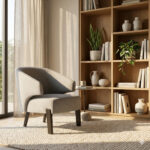 Ashley Lounge Chair Grey Fabric - Image 7