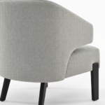 Ashley Lounge Chair Grey Fabric - Image 4